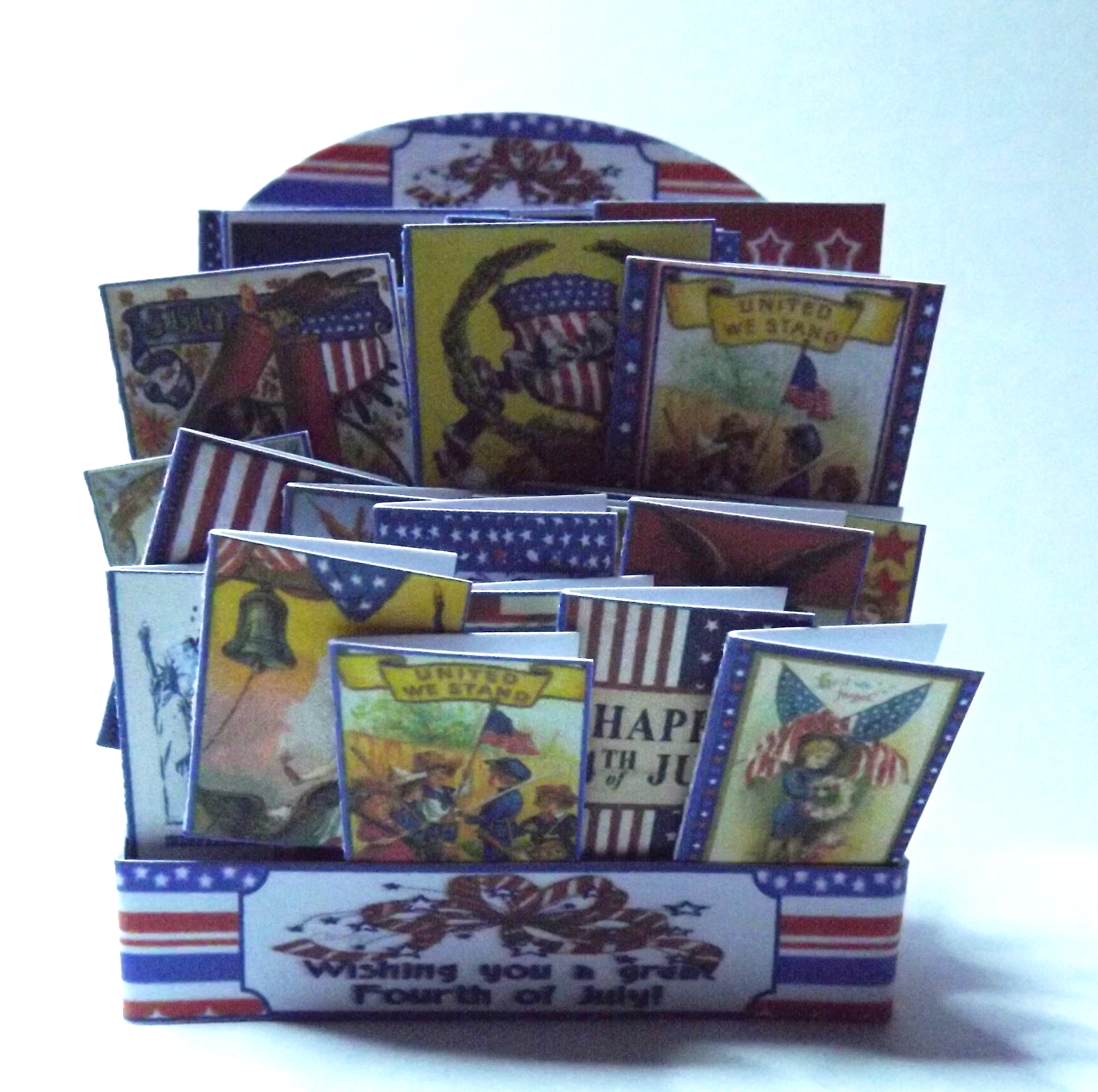 INDEPENDENCE DAY CARD SHOP DISPLAY STAND & CARDS KIT