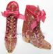 PINK & GOLD SILK BROCADE BOOTS