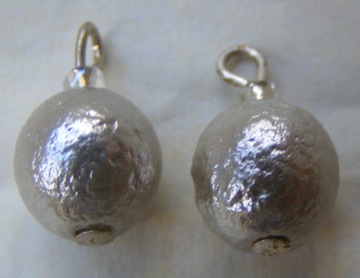 6 SILVER ICE BAUBLES