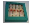 1/12th DOLLS HOUSE WHITE SHIMMER CHRISTMAS CRACKERS