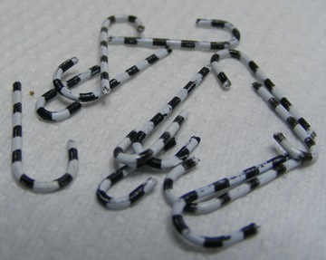 12 BLACK/WHITE 1/12th CANDY CANES 12 BLACK/WHITE 1/12th CANDY CANES
