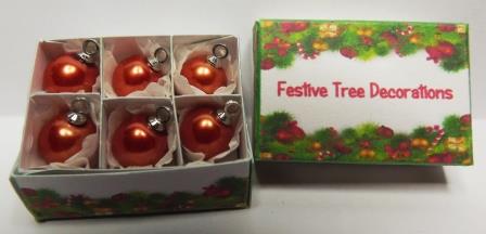 6 BRANDY TREE ORNAMENTS