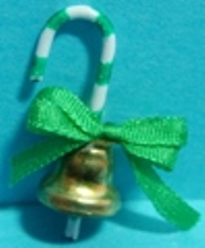 2 BELLS ON GREEN CANDY CANES