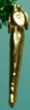 6 GOLD ICICLE ORNAMENTS