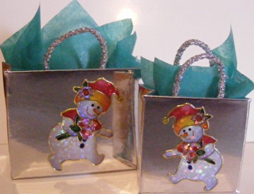 1/12th SET SILVER CHRISTMAS BAGS