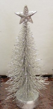 THIN SILVER GLITTER TREE