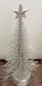 THIN SILVER GLITTER TREE