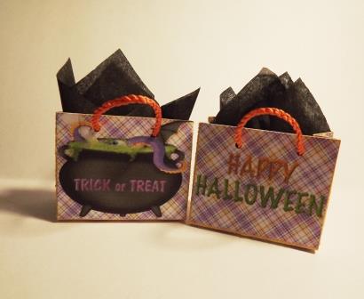 2 CAULDRON HALLOWEEN GIFT BAGS KIT - Click Image to Close