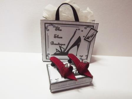 RED SILK SANDAL SHOE