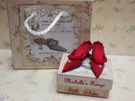 RED SILK SLIPPER SHOES