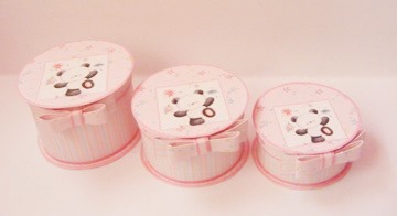 PINK CANDY STRIPED HAT BOXES KIT DOWNLOAD