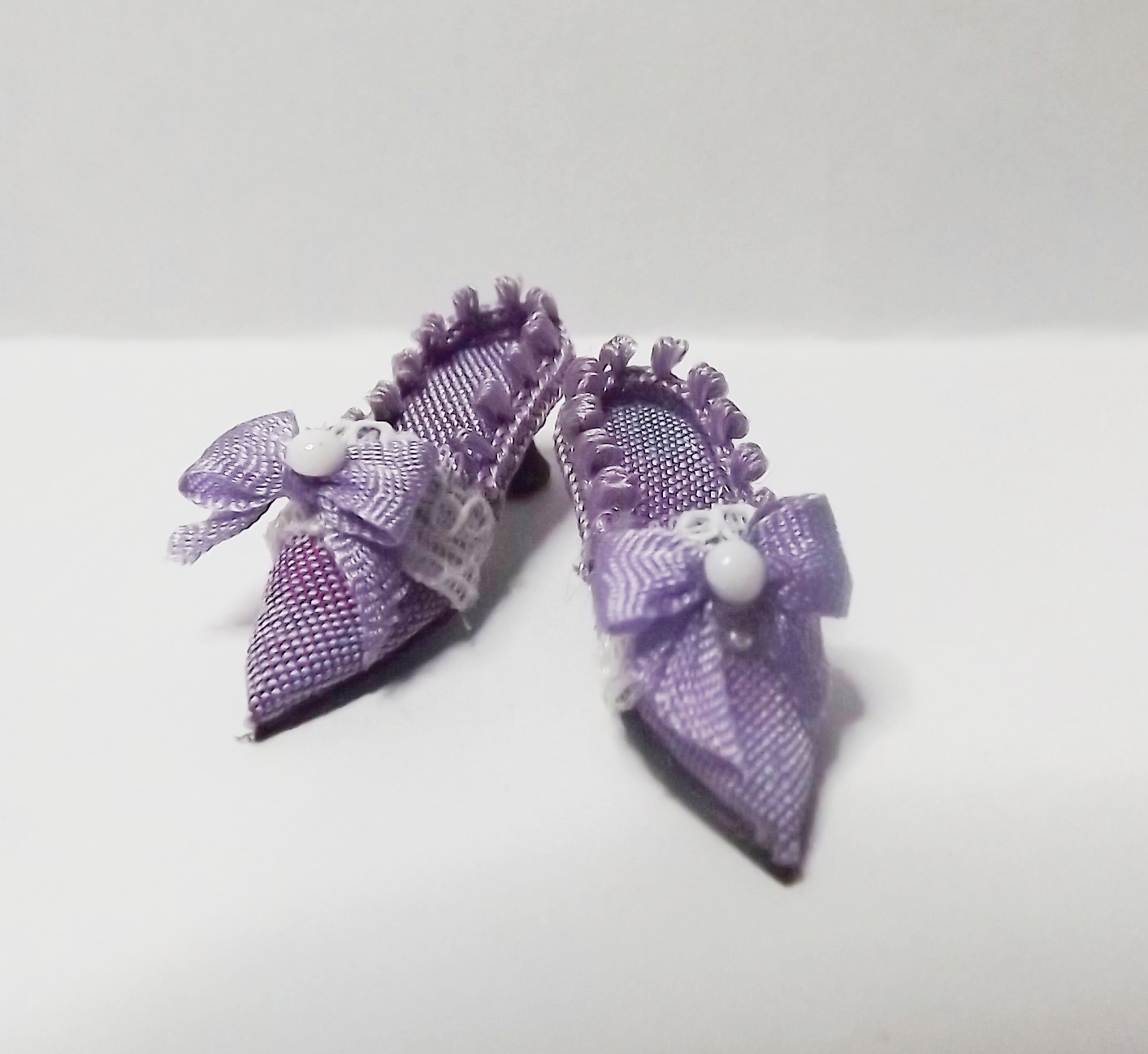 LILAC OPEN BACK SILK SLIPPER SHOES