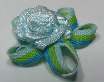 BLUE FLOWER BOW - Click Image to Close