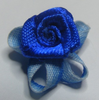 ROYAL BLUE FLOWER BOW - Click Image to Close