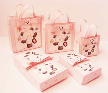 PINK CANDY STRIPE BOXES AND BAGS KIT