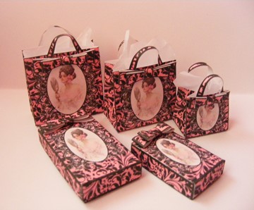 PINK & BLACK CLASSIC BOXES AND BAGS KIT