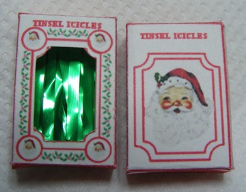 1/12th GREEN CHRISTMAS TREE ICICLES - Click Image to Close