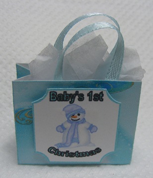 BABY'S 1ST CHRISTMAS BLUE BAG