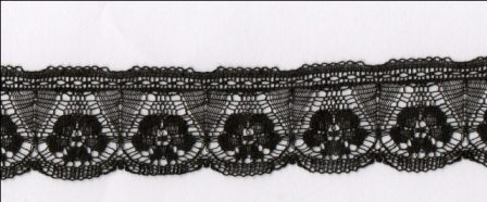 BLACK COTTON CLUNY LACE 35MM BLACK COTTON CLUNY LACE 35MM
