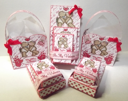 DOLLS HOUSE BE MY VALENTINE BOXES & BAGS KIT