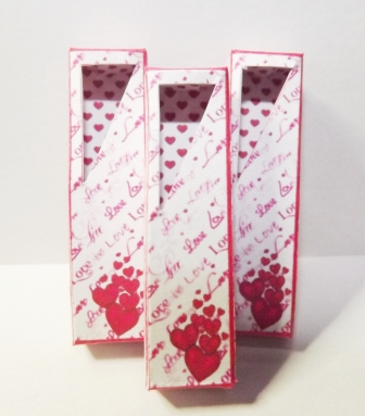 DOLLS HOUSE 6 VALENTINE FLOWER BOXES KIT