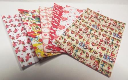 DOLLS HOUSE VALENTINES VINTAGE GIFT WRAPPING PAPER 2