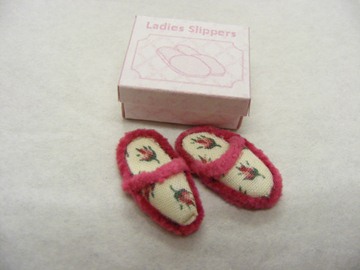 LADIES ROSE MULE SLIPPERS