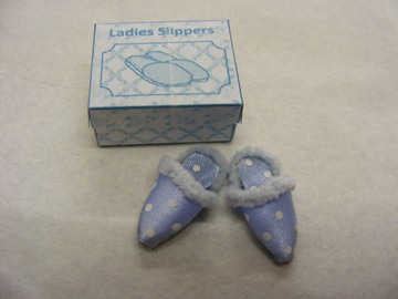 LADIES BLUE MULE SLIPPERS