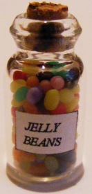 GLASS JAR OF JELLY BEANS