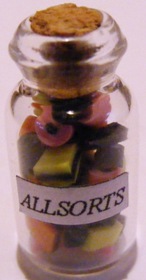 JAR OF MINIATURE LICORICE ALLSORTS