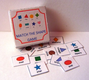1/12TH SCALE MATCHING PAIRS GAME 1/12TH SCALE MATCHING PAIRS GAME