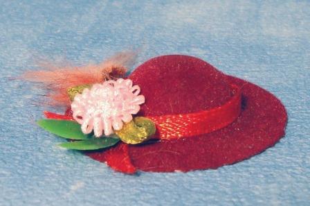 DARK RED VELVET HAT DARK RED VELVET HAT