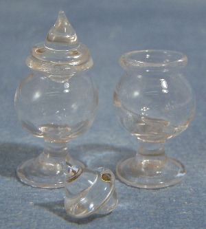 STEMMED LARGE GLASS JAR STEMMED LARGE GLASS JAR