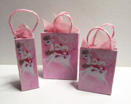 DOLLS HOUSE VINTAGE CHRISTMAS BAG SET 5