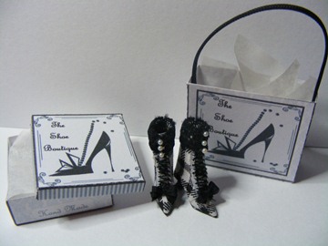 (image for) BLACK & WHITE CHECKED BOOTS