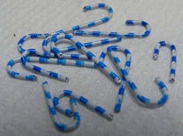 (image for) 12 BLUE/WHITE 1/12th CANDY CANES