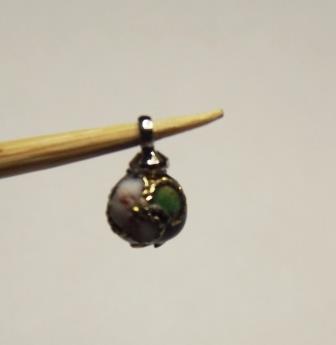 (image for) 4 BLACK CLOISONNE TREE ORNAMENTS