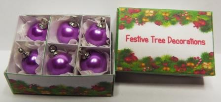(image for) 6 LILAC LUSH TREE ORNAMENTS