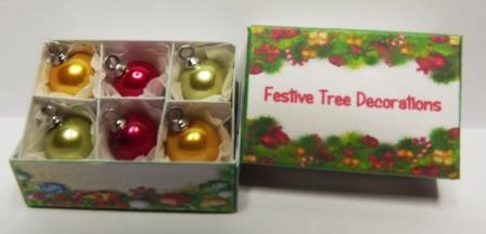 (image for) 6 CHRISTMAS MIX TREE ORNAMENTS