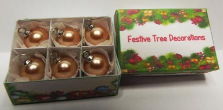 (image for) 6 ANTIQUE BRONZE TREE ORNAMENTS