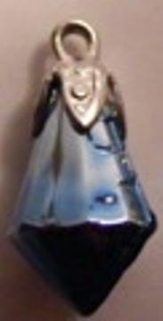 (image for) 4 SMALL BLUE DIAMOND BAUBLES