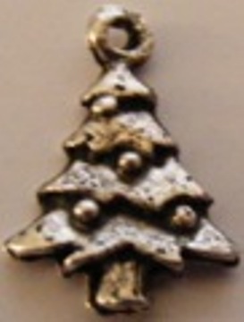 (image for) 3 SILVER TREE ORNAMENTS