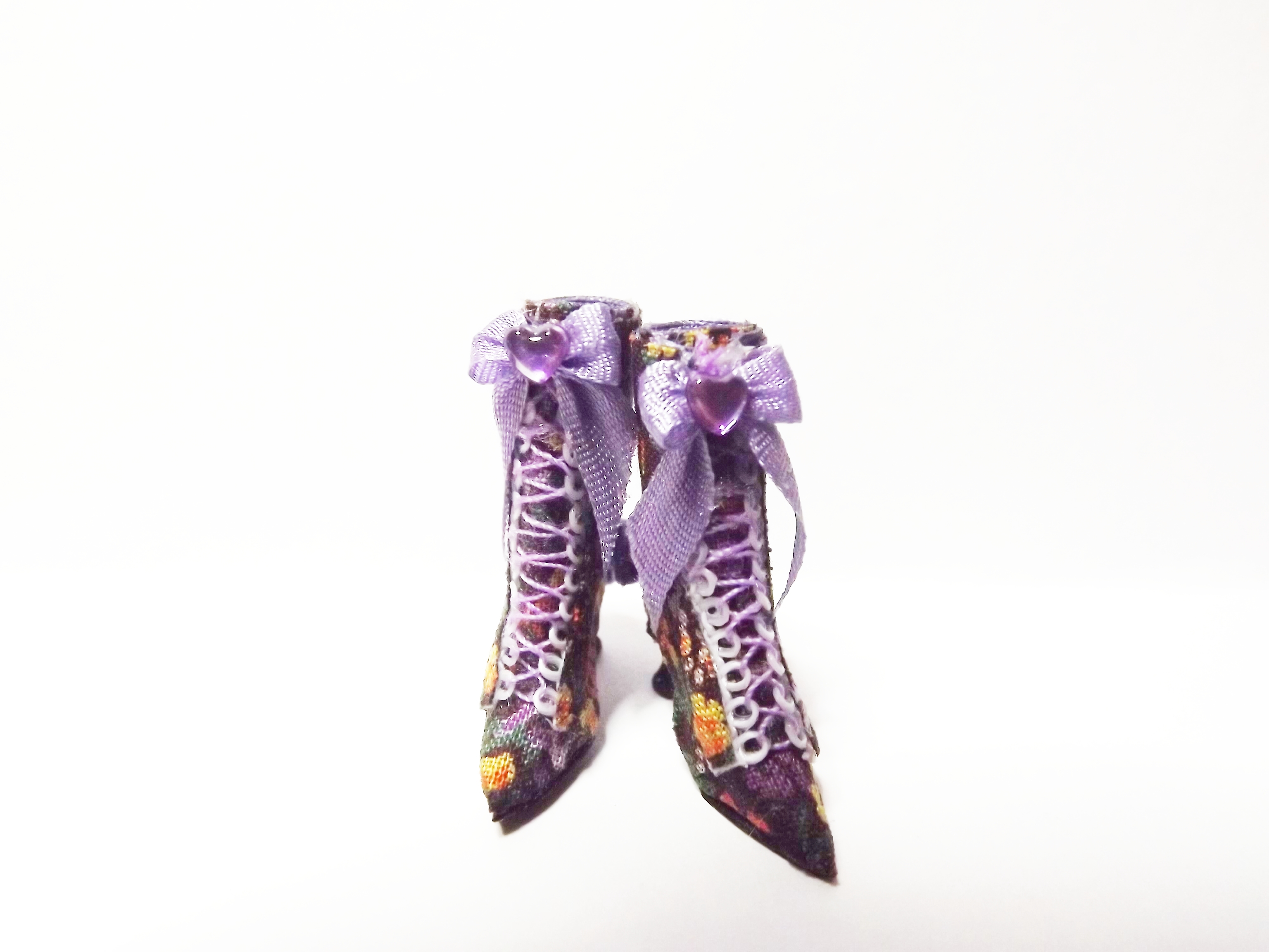 (image for) BROWN FLORAL BOOTS