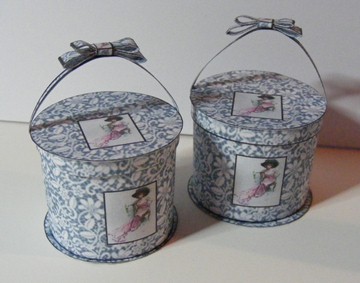 (image for) BLACK FLORAL HAT BOXES KIT DOWNLOAD